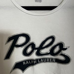 Mens - Ralph Lauren Polo white blue grey tshirt